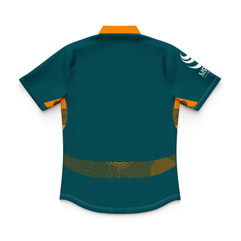 Australian Wallabies 2025 Kids Lions Tour Warm Up Polo Shirt