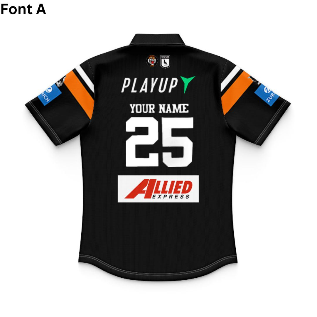 Wests Tigers 2025 Kids Home Polo Shirt and Shorts Kit