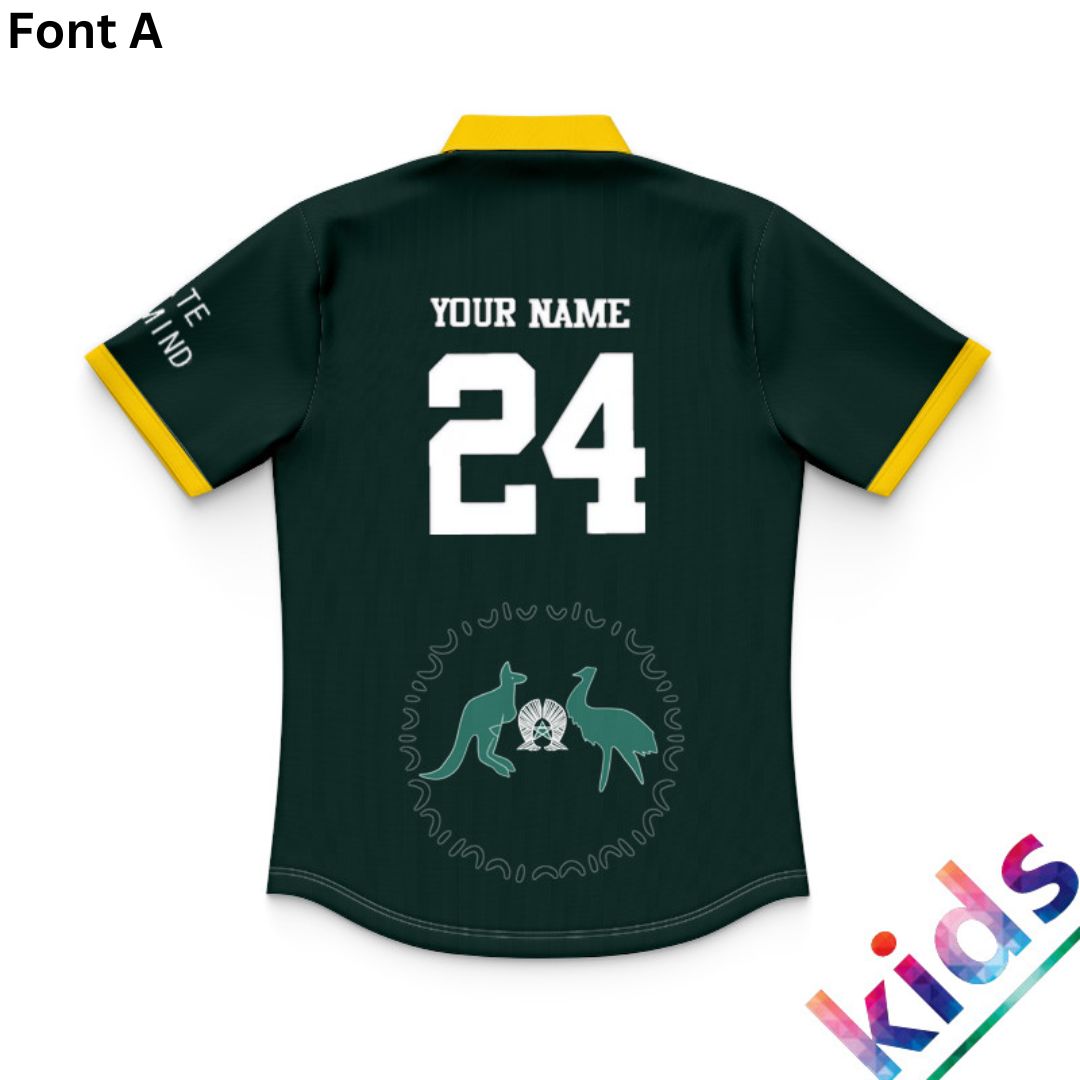 Australia Kangaroos 2024 Kids Home Polo Shirt