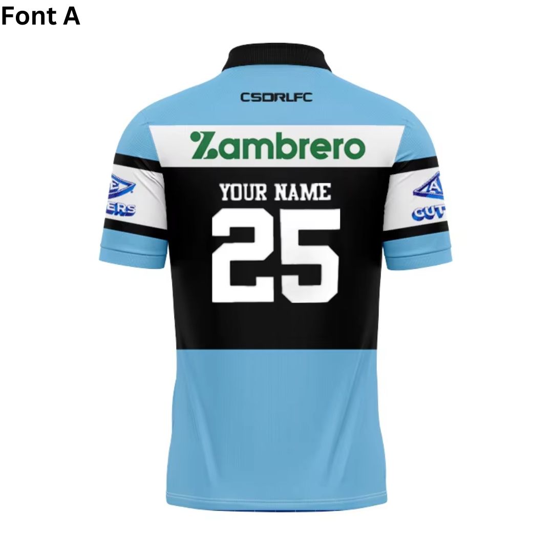 Cronulla Sutherland Sharks 2025 Kids Home Polo Shirt