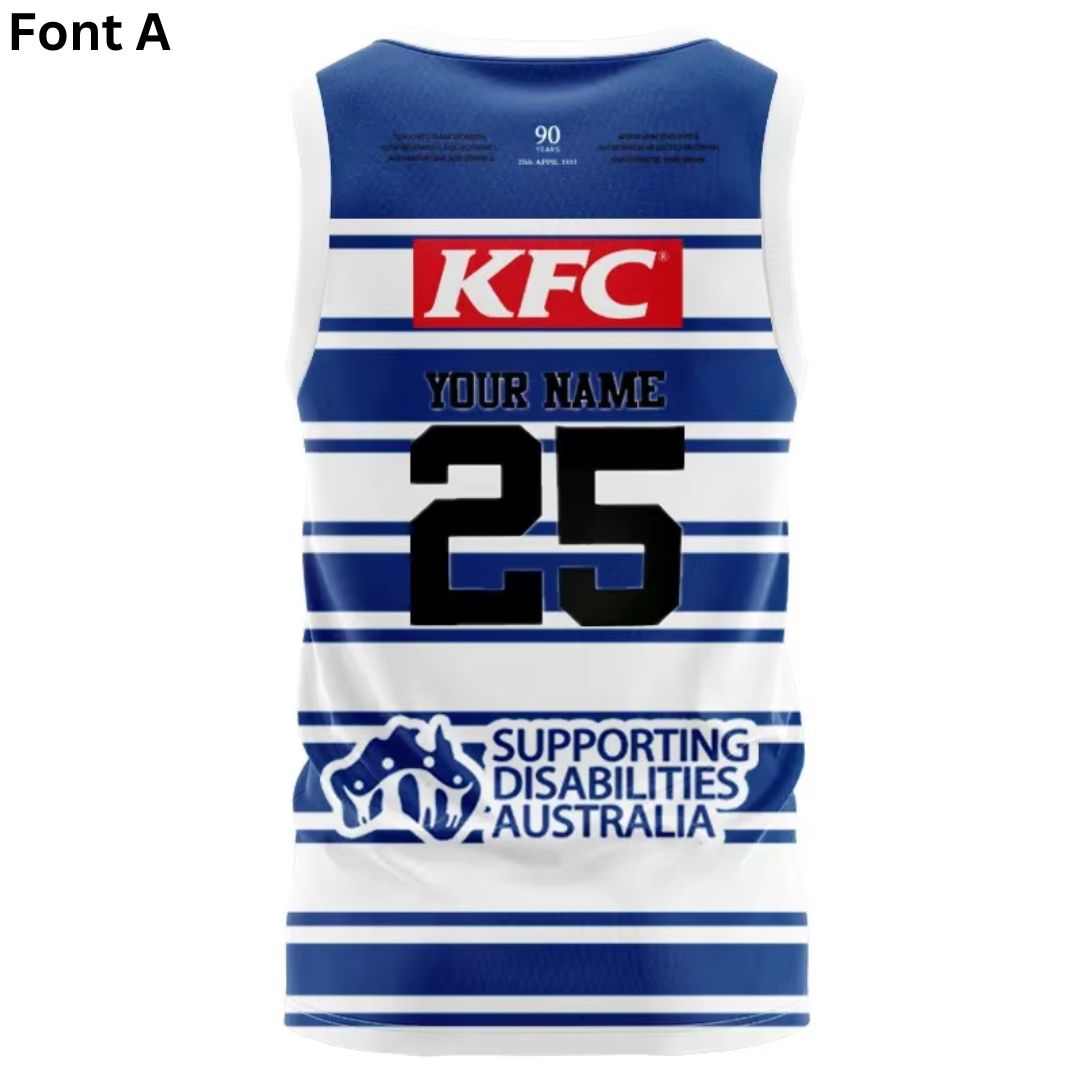 Canterbury Bankstown Bulldogs 1935 Commemorative Singlet