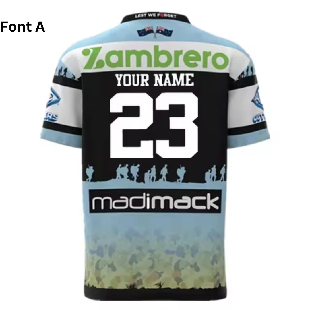 2023 Cronulla Sutherland Sharks ANZAC Jersey