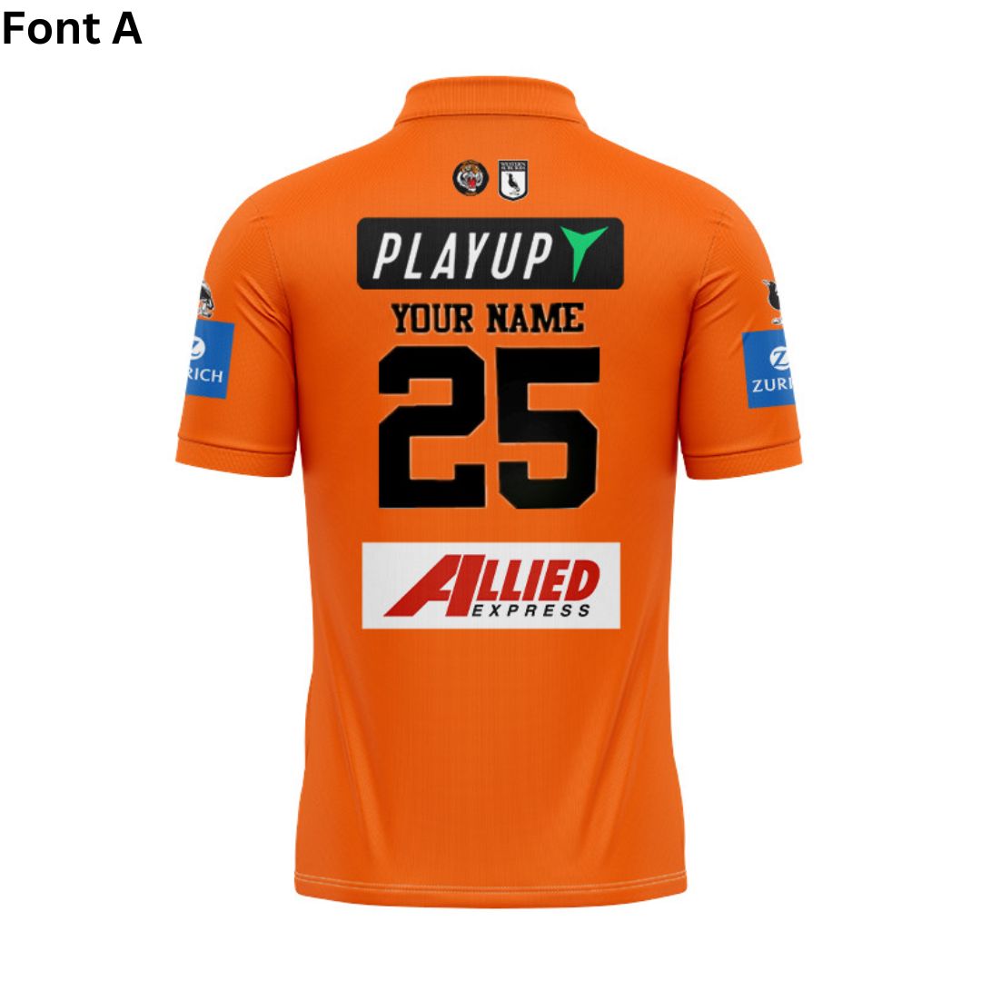 Wests Tigers 2025 Away Polo Shirt