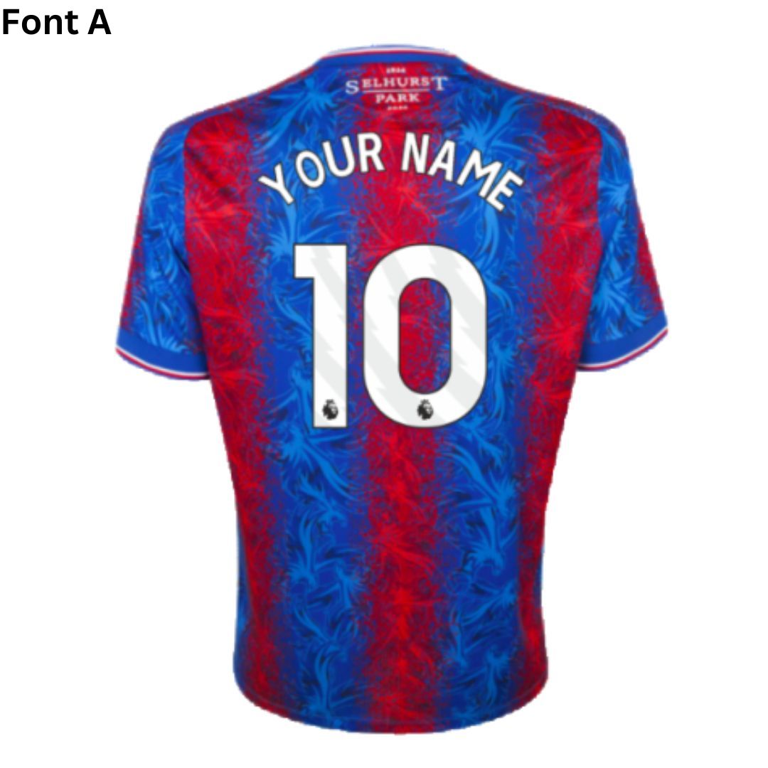 Crystal Palace 2024/25 Home Jersey Shirt (Add Your Own Name & Number)