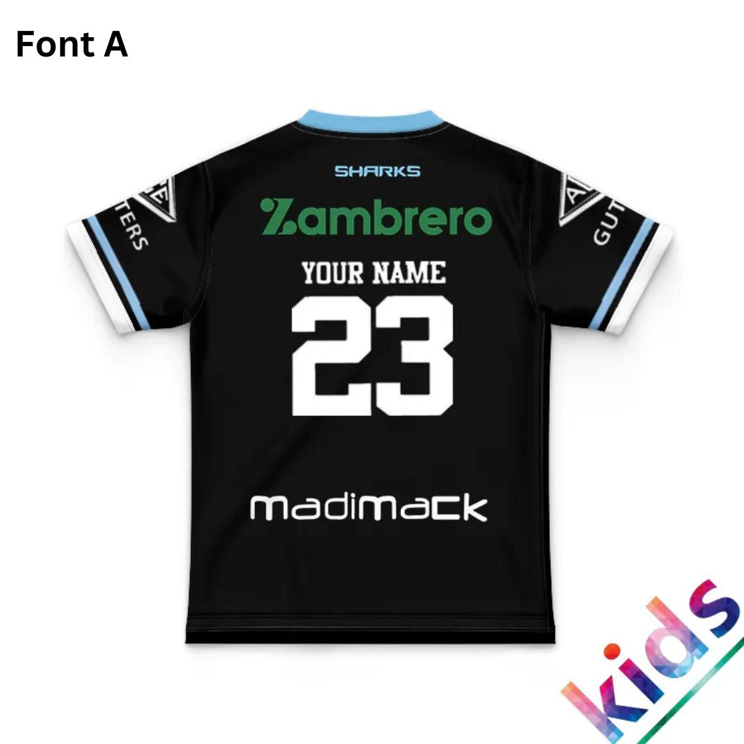 Cronulla Sutherland Sharks 2024 Kids Away Jersey