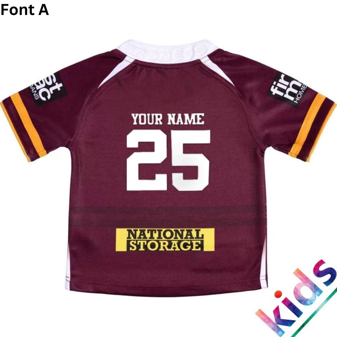 Brisbane Broncos 2025 Kids Home Jersey
