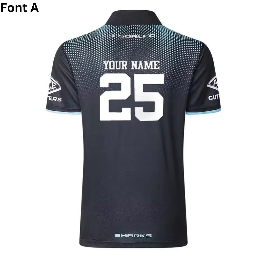 Cronulla Sutherland Sharks 2025 Media Polo Shirt