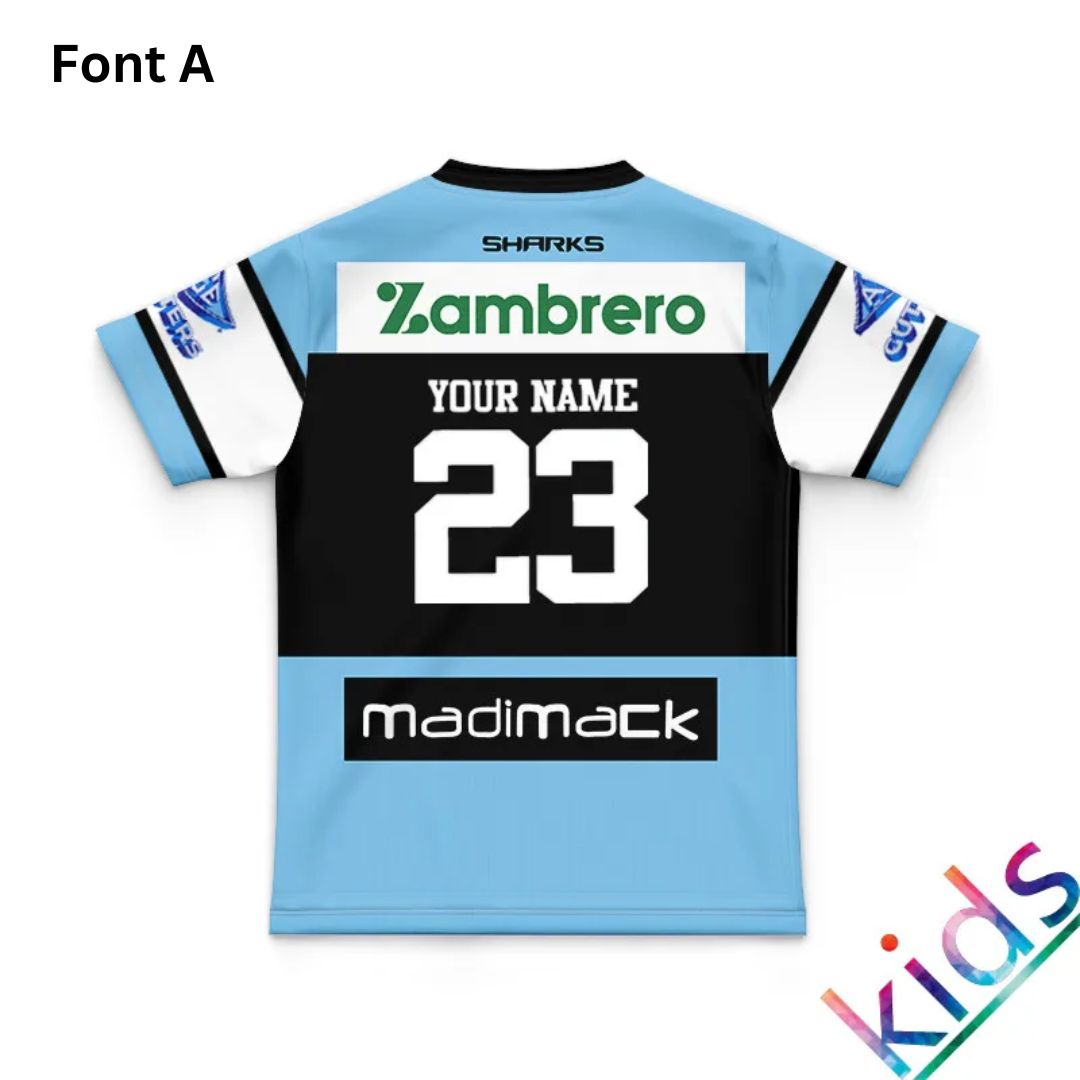 Cronulla Sutherland Sharks 2024 Kids Home Jersey