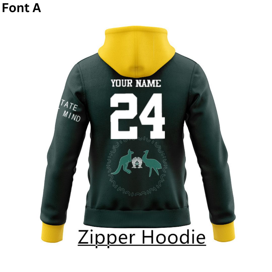 Australia Kangaroos 2024 Home Hoodie With Zipper