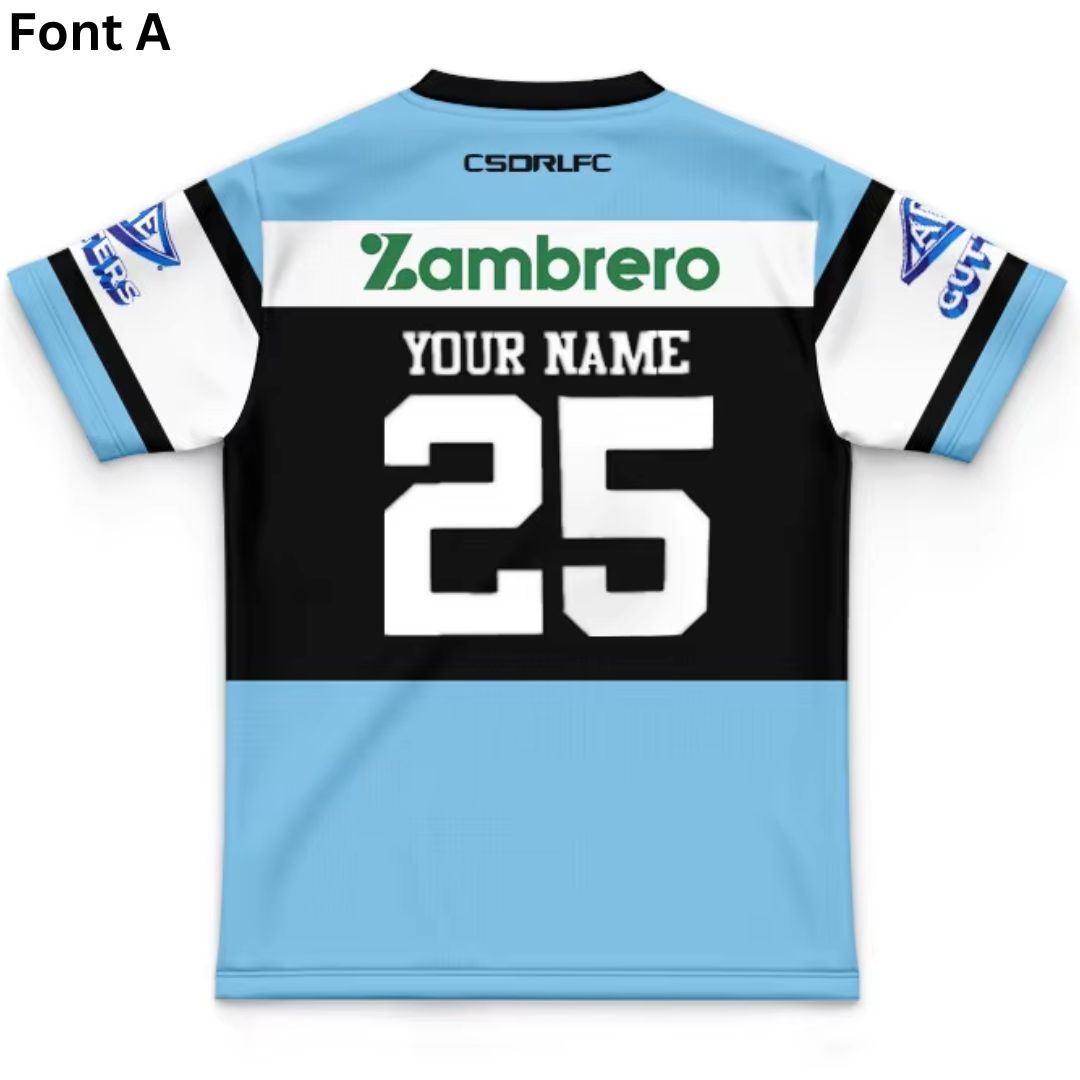 Cronulla Sutherland Sharks 2025 Kids Home Jersey