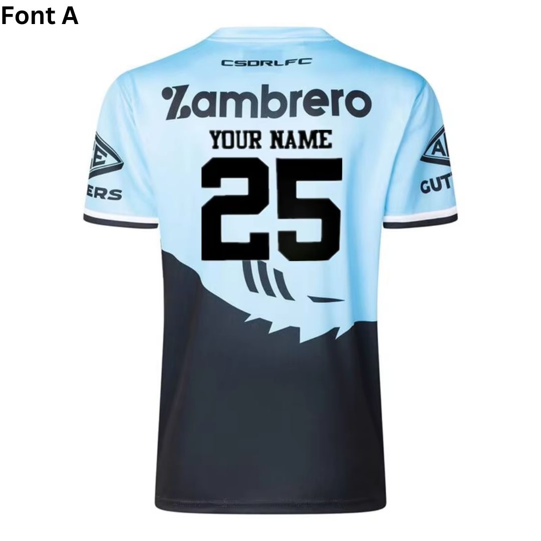Cronulla Sutherland Sharks 2025 Sky Blue Warm Up Shirt