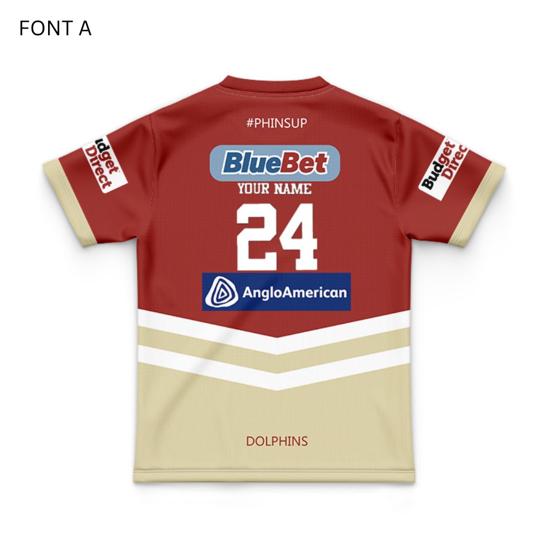 Redcliffe Dolphins 2024 Kids Home Jersey and Shorts Kit