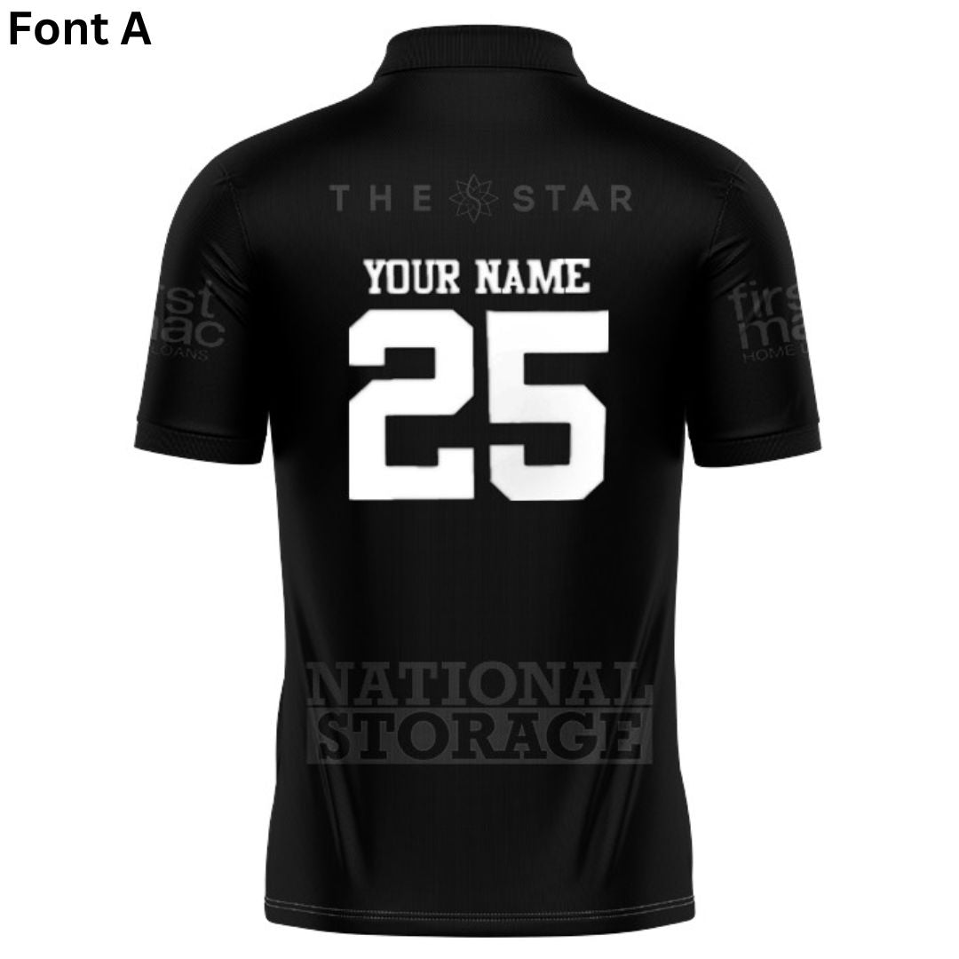 Brisbane Broncos 2025 Black Polo Shirt
