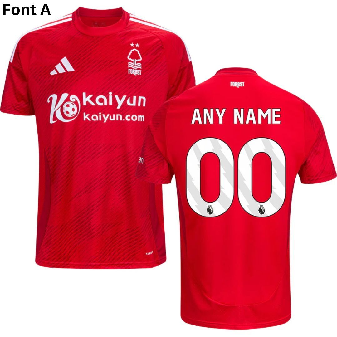 Nottingham Forest 2024/25 Home Jersey Shirt (Add Your Own Name & Number)