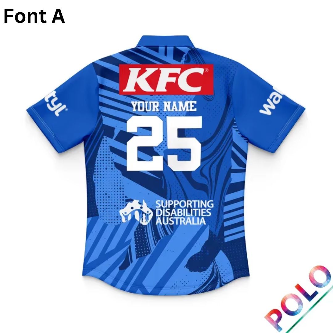 Canterbury Bankstown Bulldogs 2025 Kids Training Polo Shirt