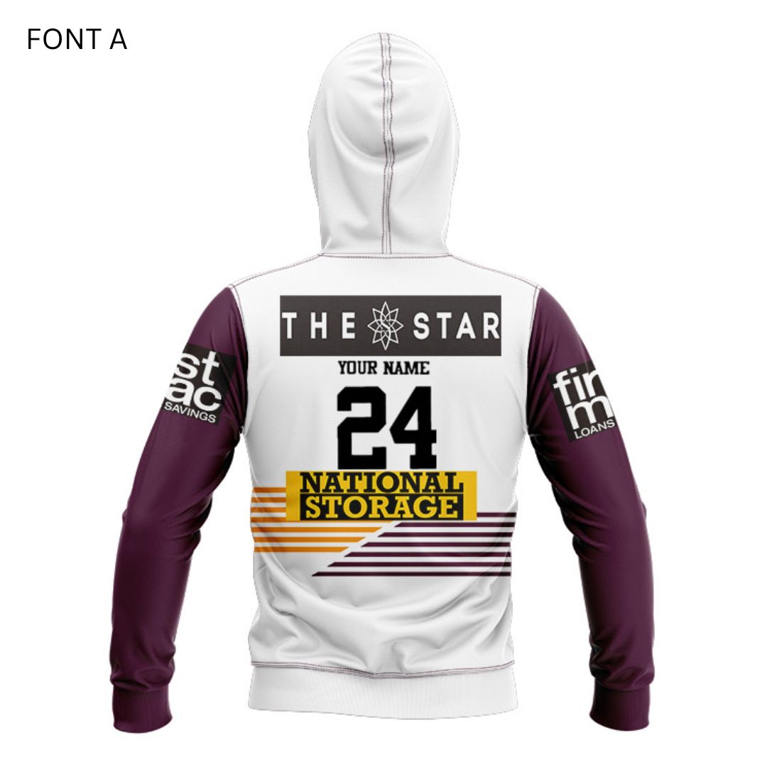 Brisbane Broncos 2024 Away Hoodie With Zipper