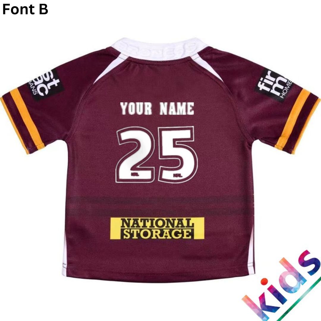 Brisbane Broncos 2025 Kids Home Jersey