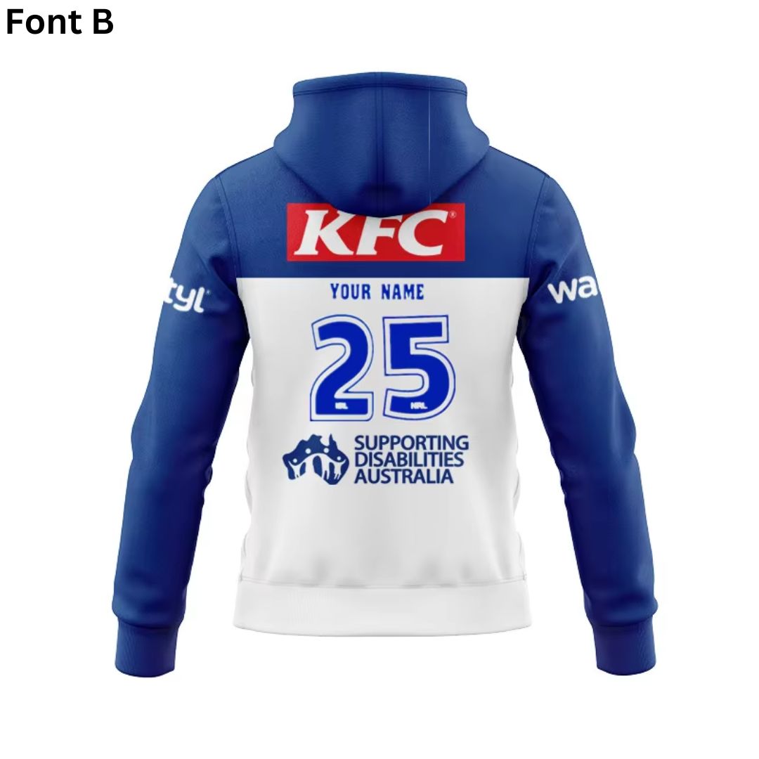 Canterbury Bankstown Bulldogs 2025 Home Hoodie With Zipper