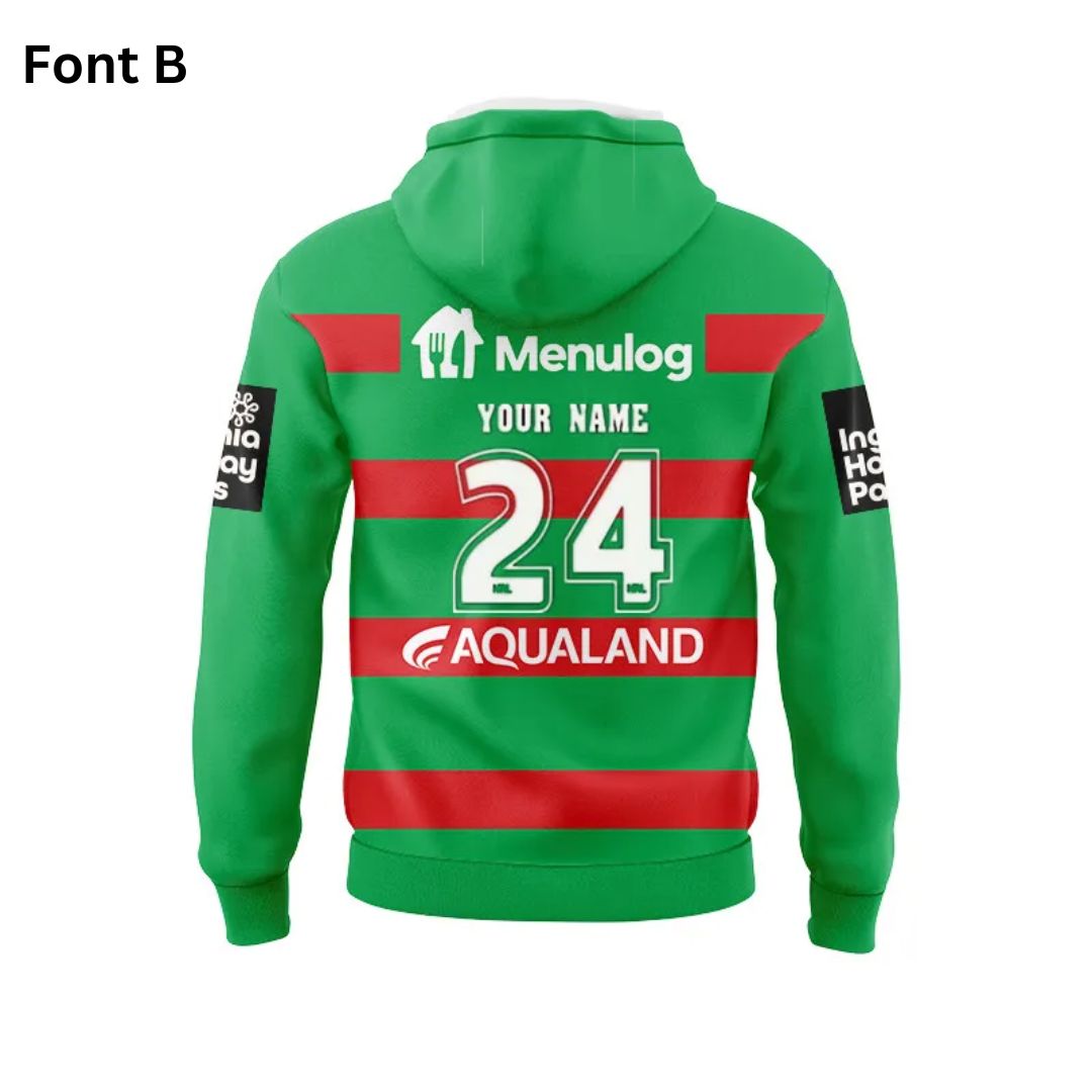 2024 South Sydney Rabbitohs Home Hoodie With Zipper