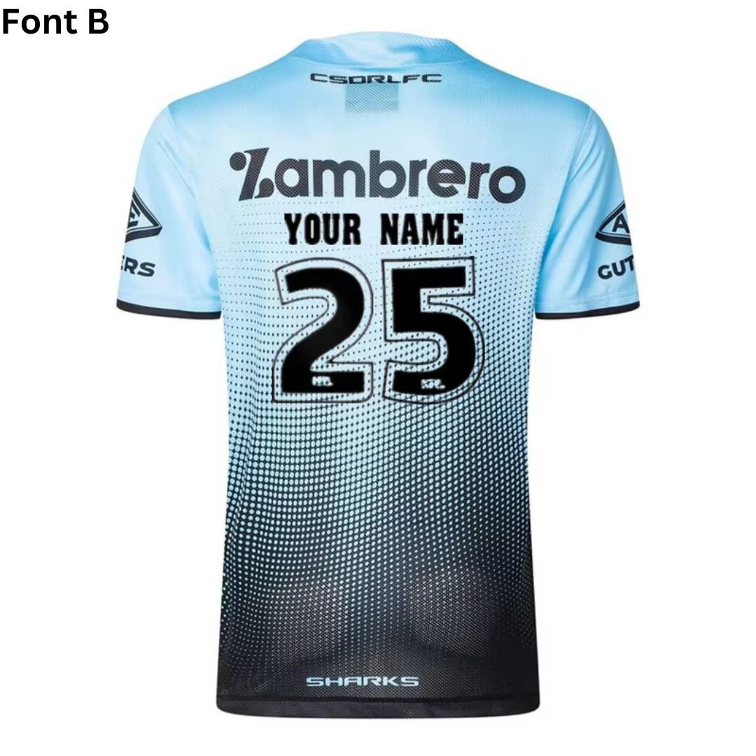 Cronulla Sutherland Sharks 2025 Sky Blue Training Shirt