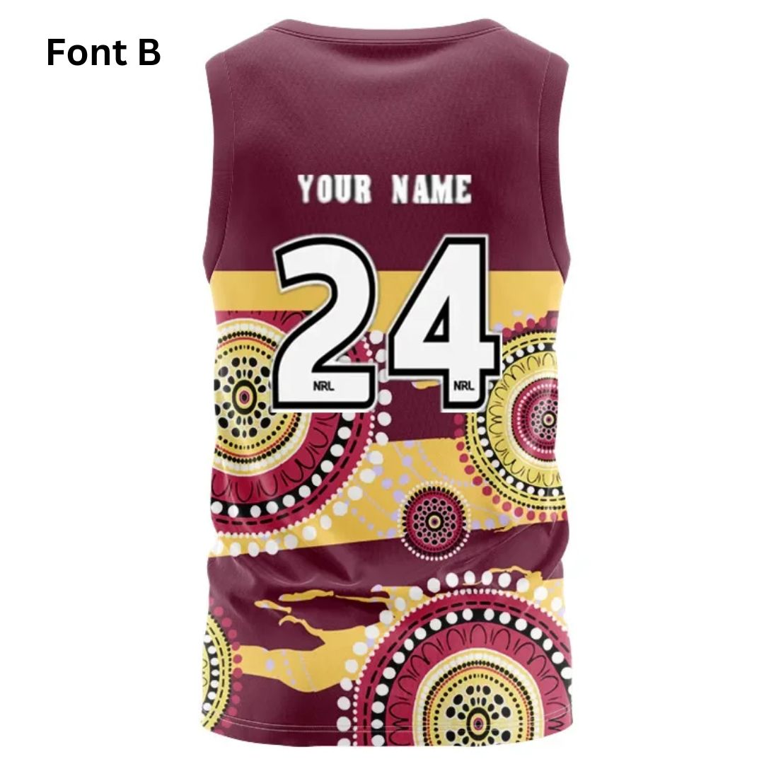 Brisbane Broncos 2024 Indigenous Training Singlet