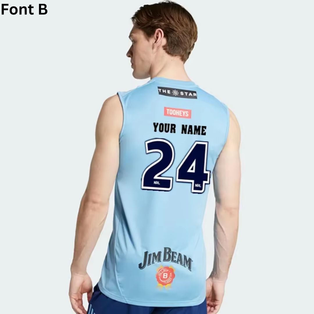 NSW Blues State Of Origin 2025 Light Blue Performance Training Singlet