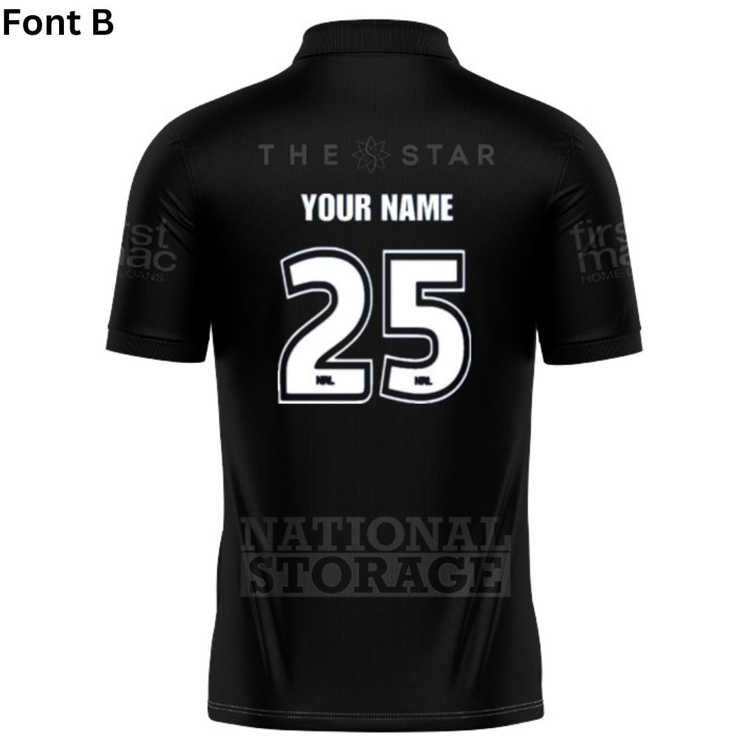 Brisbane Broncos 2025 Black Polo Shirt