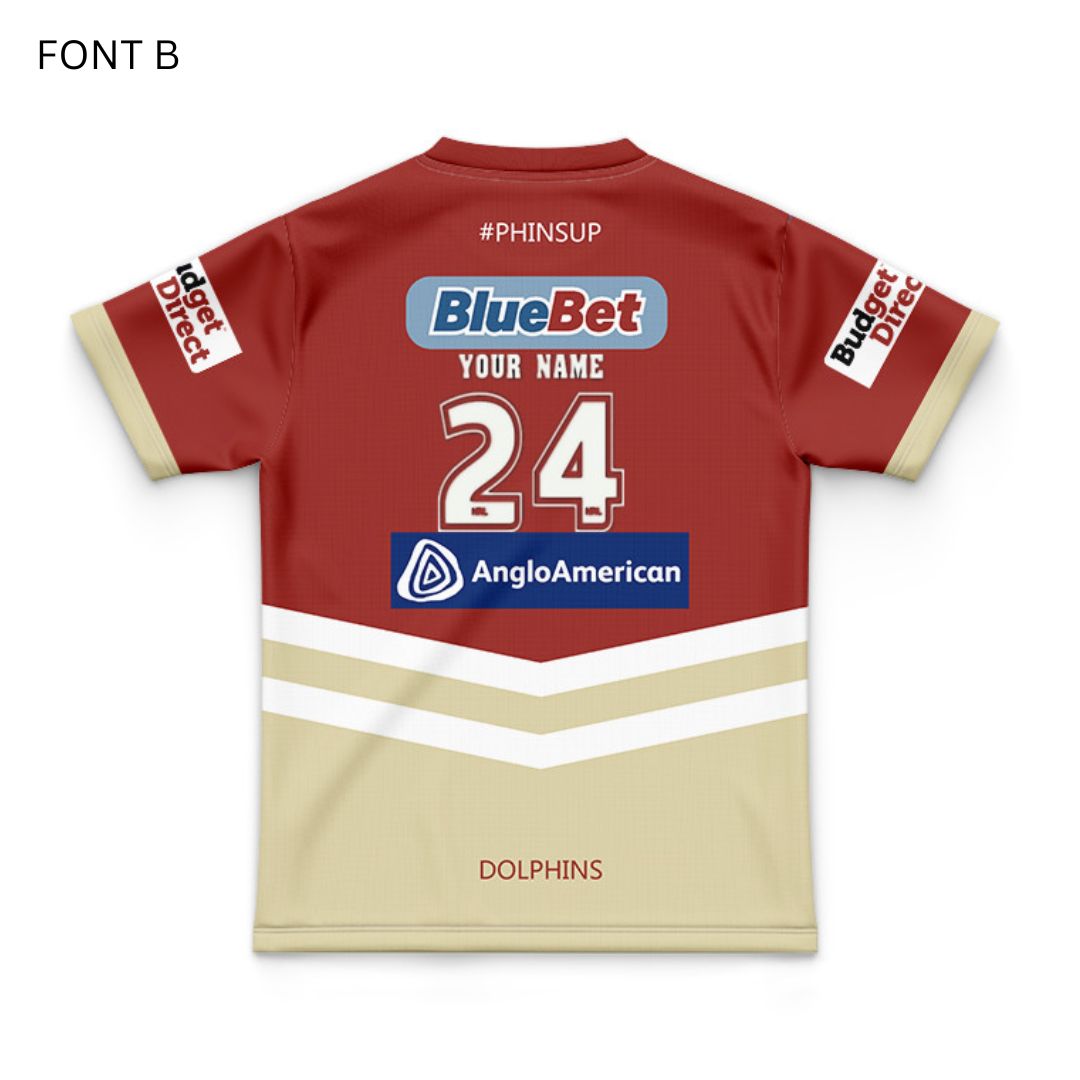 Redcliffe Dolphins 2024 Kids Home Jersey and Shorts Kit