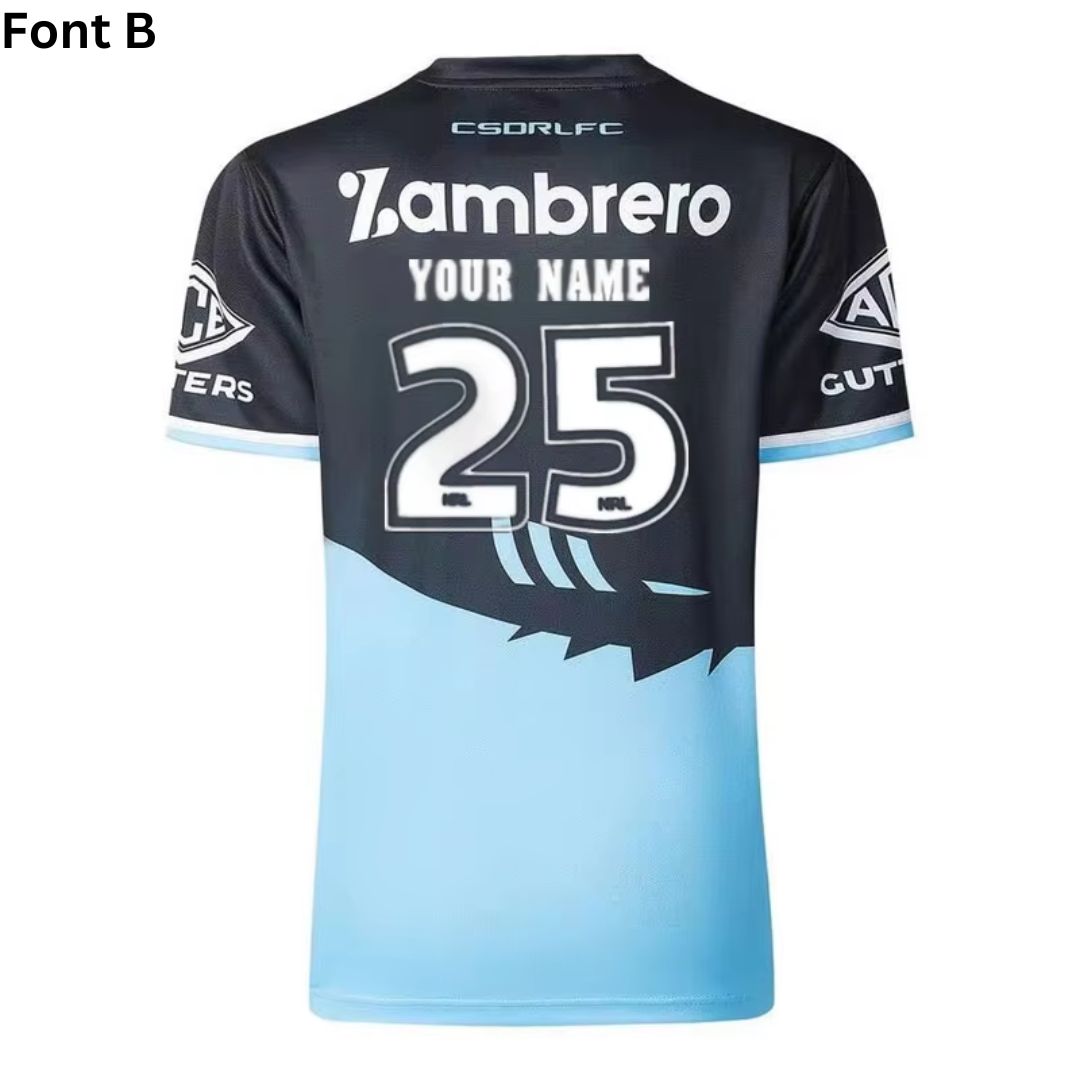 Cronulla Sutherland Sharks 2025 Black Warm Up Shirt