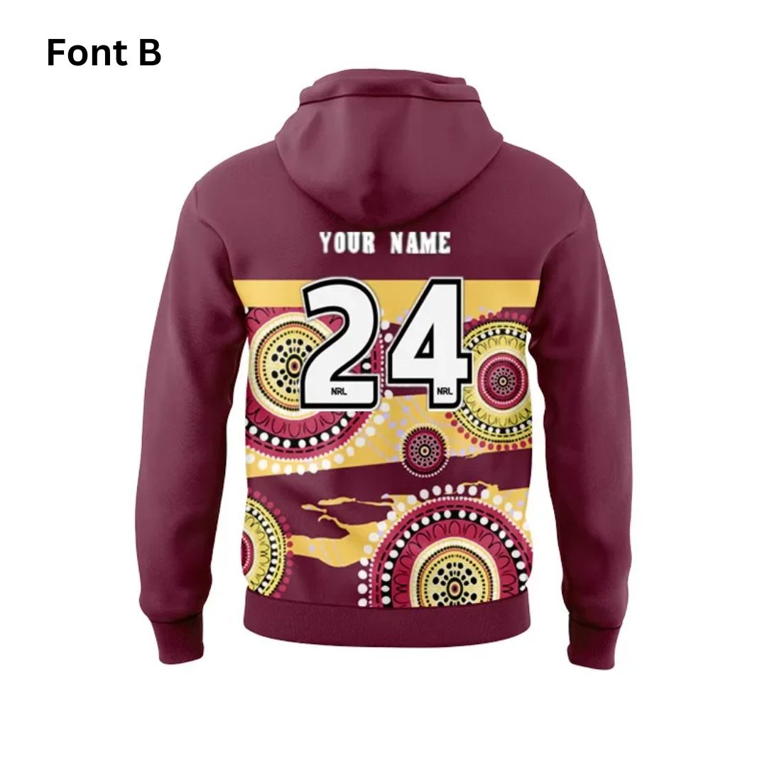 Brisbane Broncos 2024 Indigenous Training Hoodie