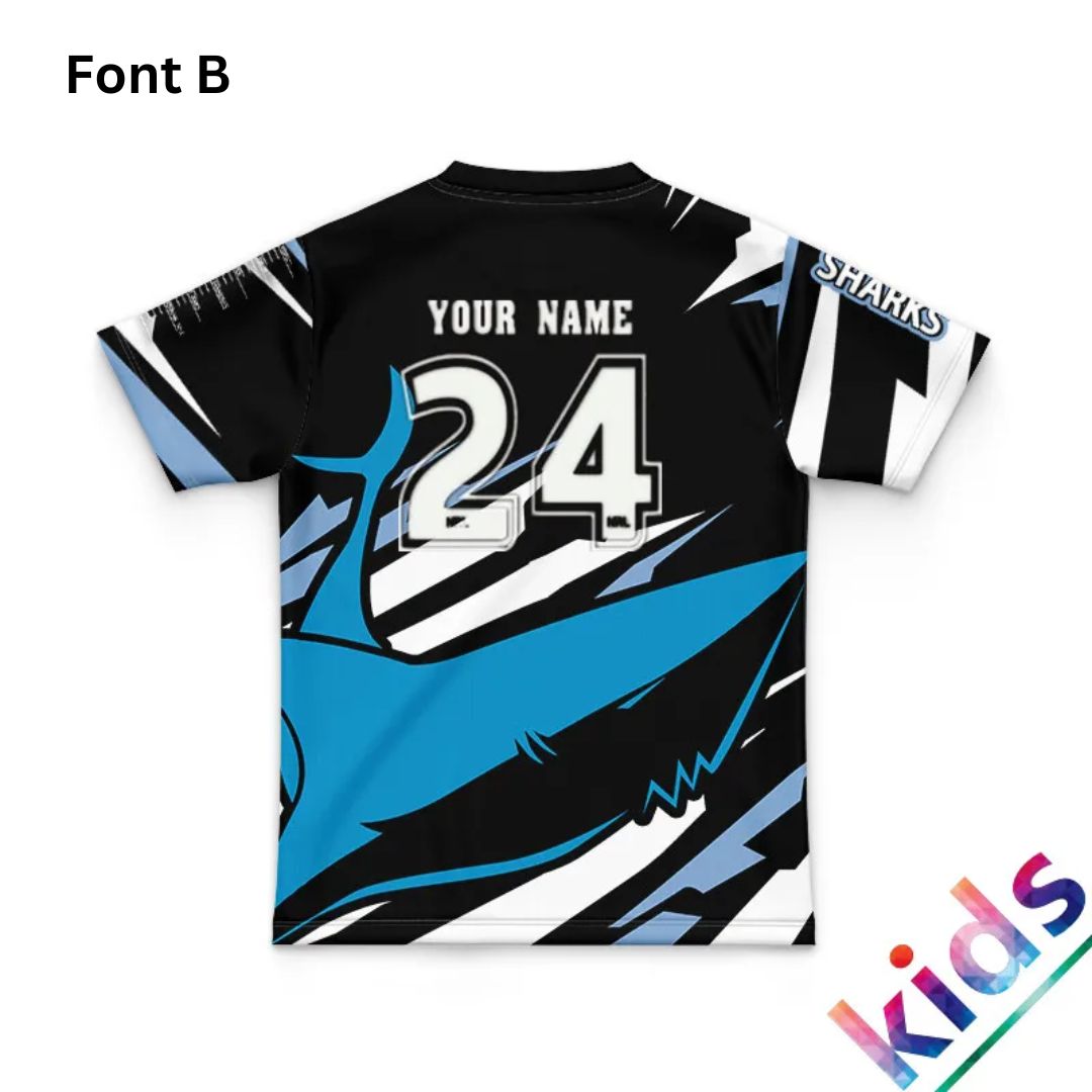 Cronulla Sutherland Sharks 2024 Kids Ignition Fishing Shirt