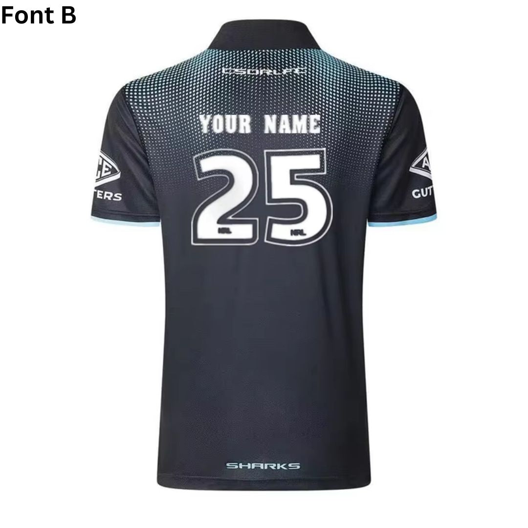 Cronulla Sutherland Sharks 2025 Media Polo Shirt