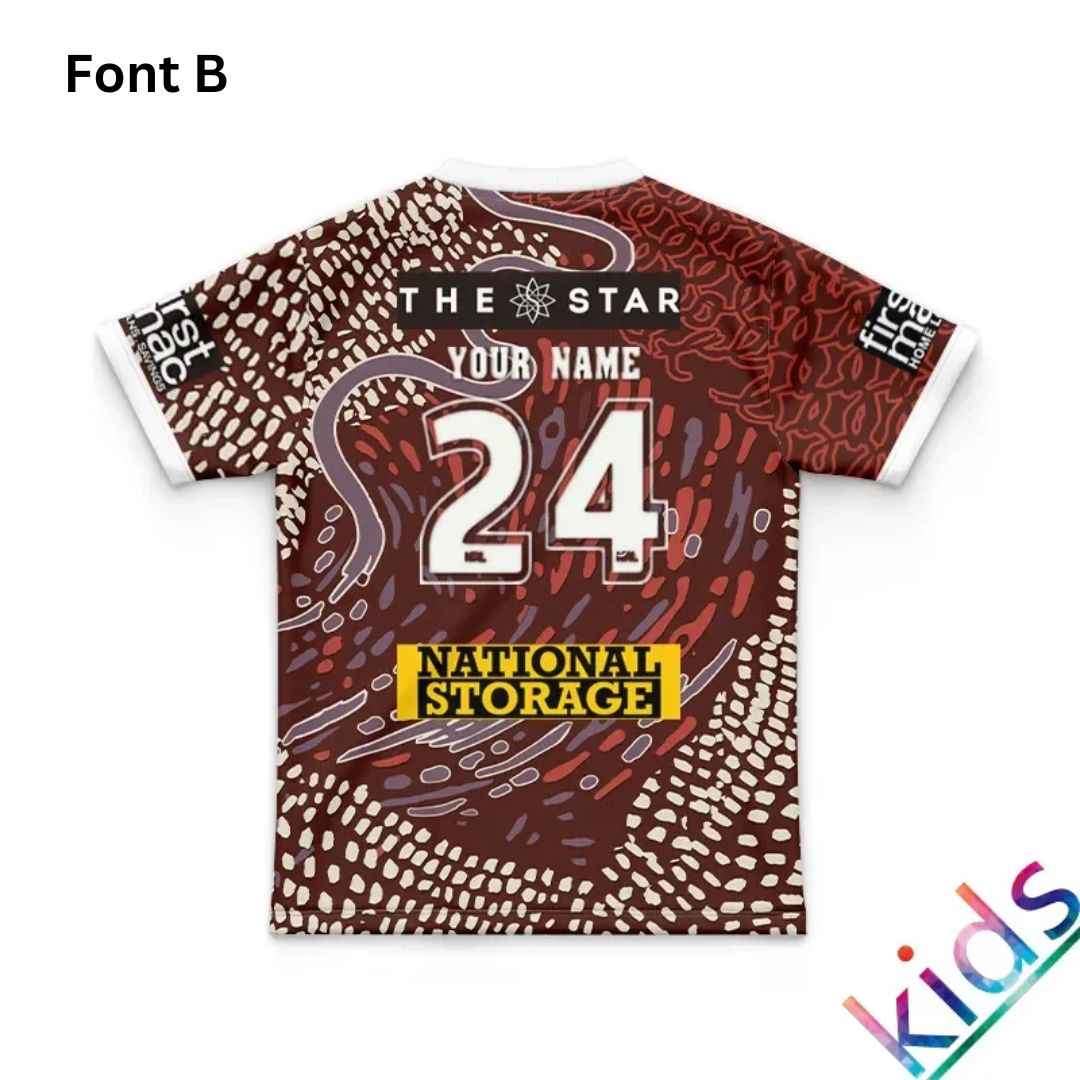 Brisbane Broncos 2024 Kids Indigenous Jersey