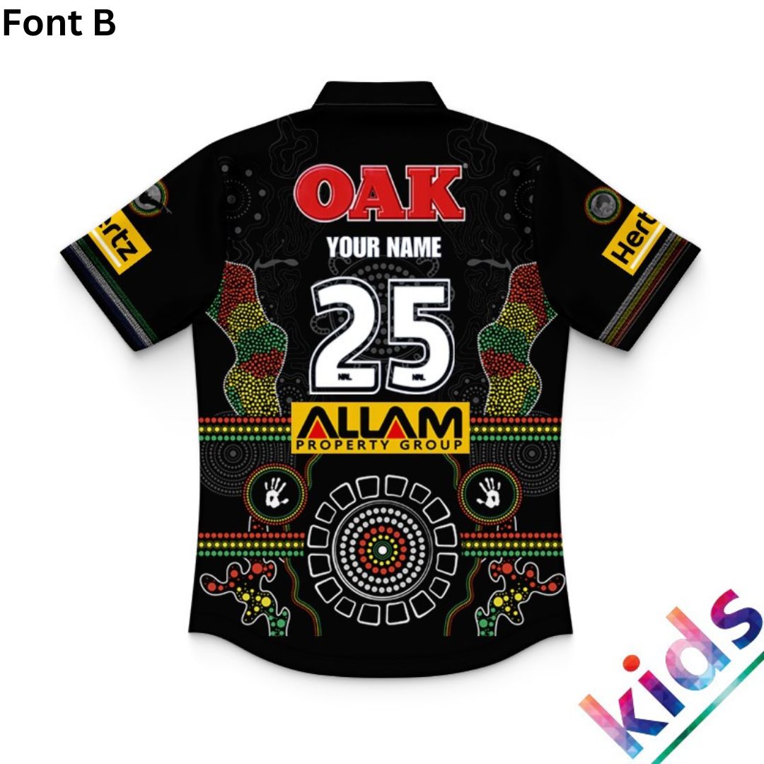 Penrith Panthers 2025 Kids Indigenous Polo Shirt