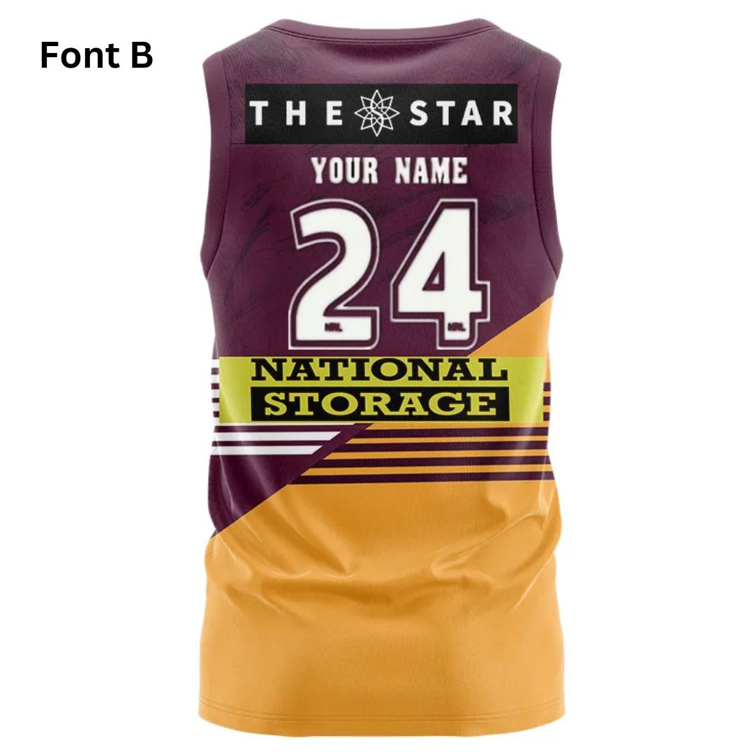 Brisbane Broncos 2024 Home Training Singlet