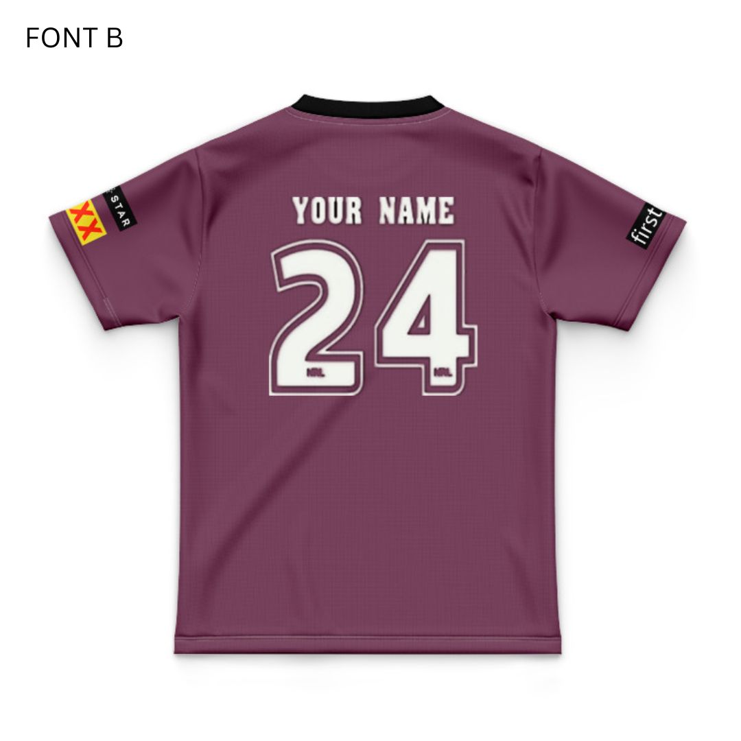 Brisbane Broncos 2024 Black Front Polo Shirt