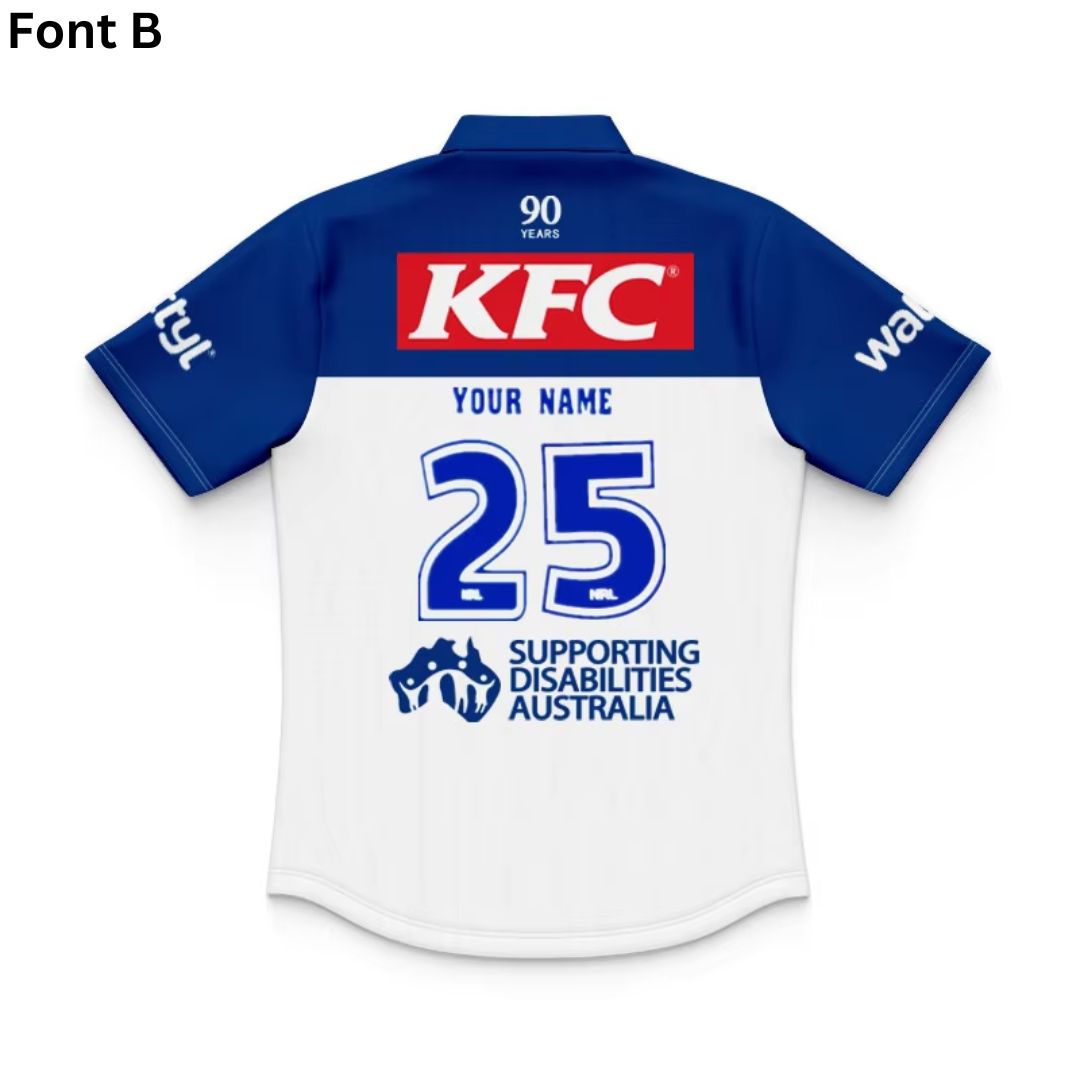 Canterbury Bankstown Bulldogs 2025 Kids Home Polo Shirt