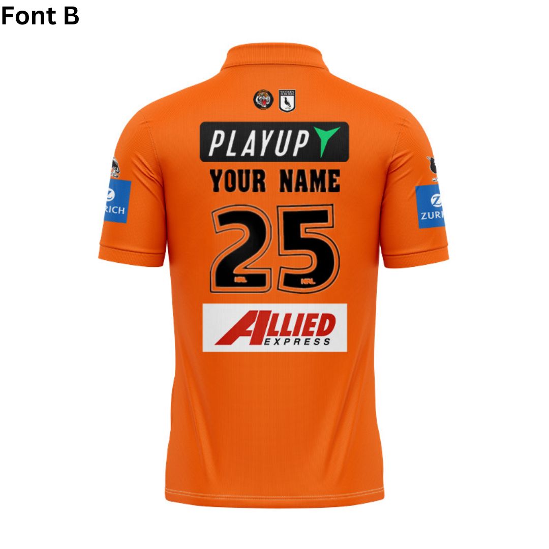 Wests Tigers 2025 Away Polo Shirt
