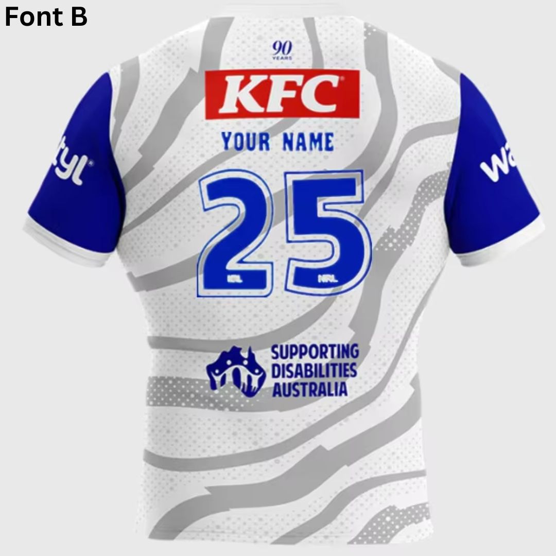 Canterbury Bankstown Bulldogs 2025 White Training Polo Shirt