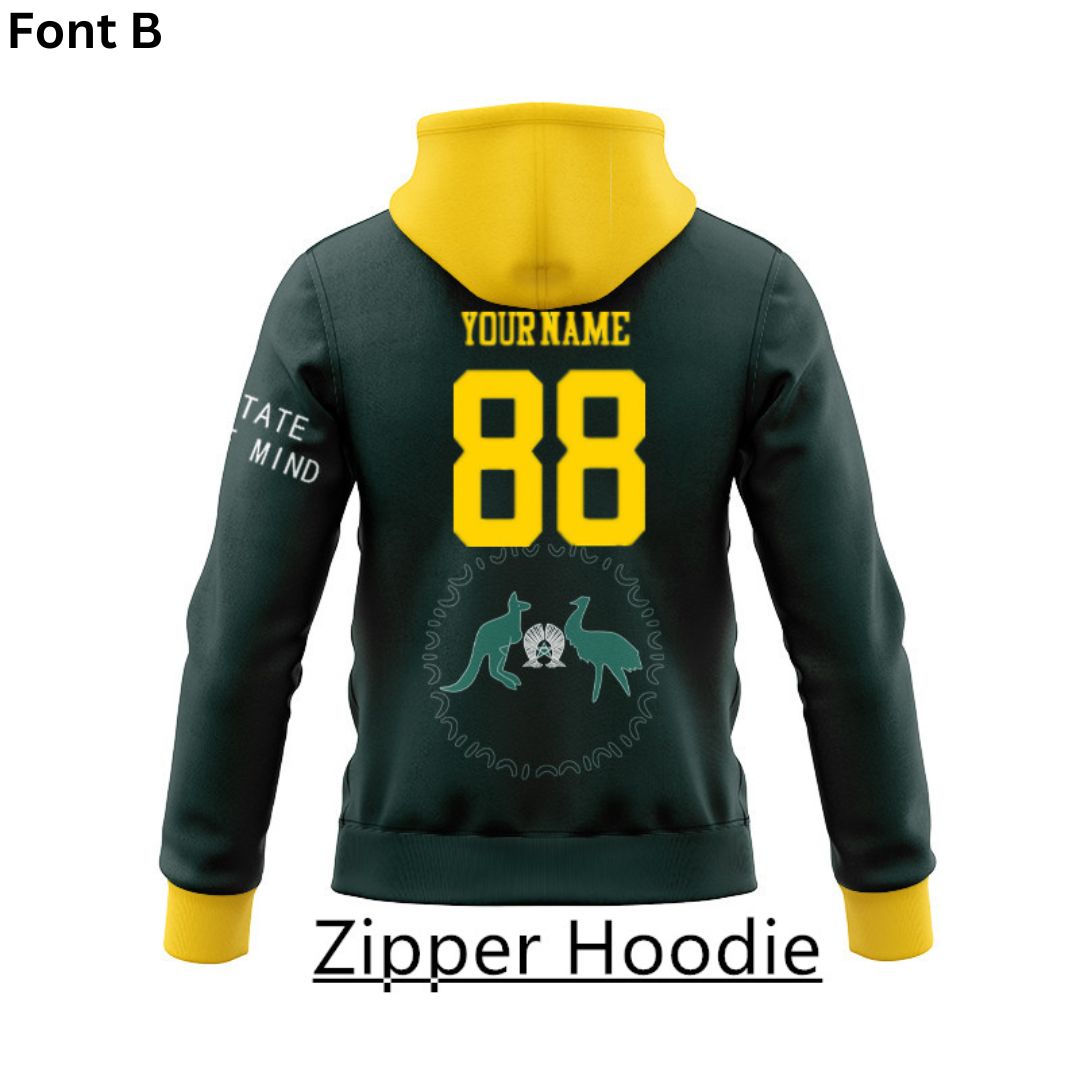 Australia Kangaroos 2024 Home Hoodie With Zipper