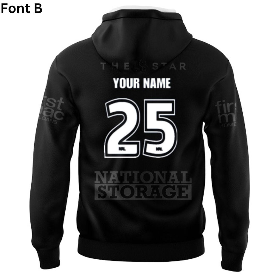 Brisbane Broncos 2025 Black Hoodie