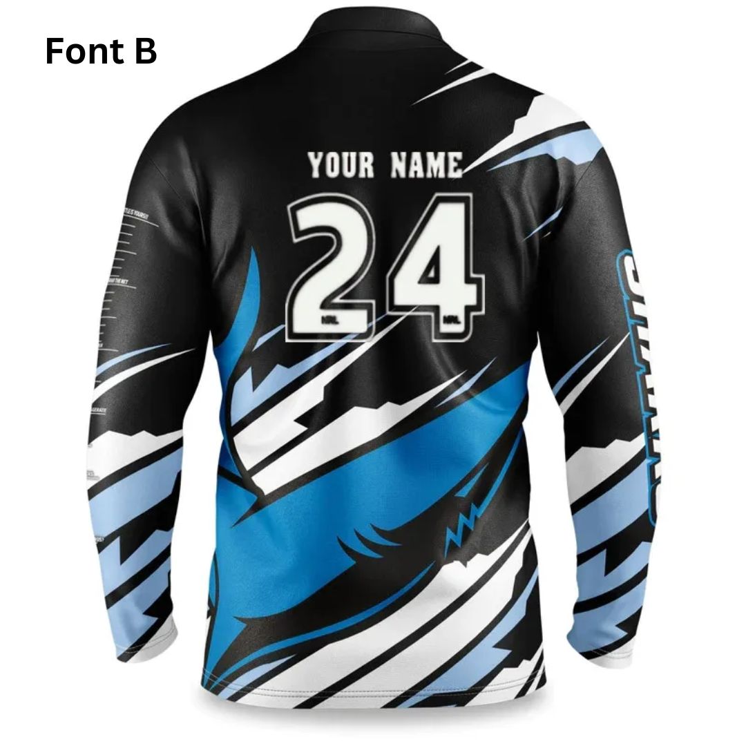 Cronulla Sutherland Sharks 2024 Long Sleeve Ignition Fishing Shirt