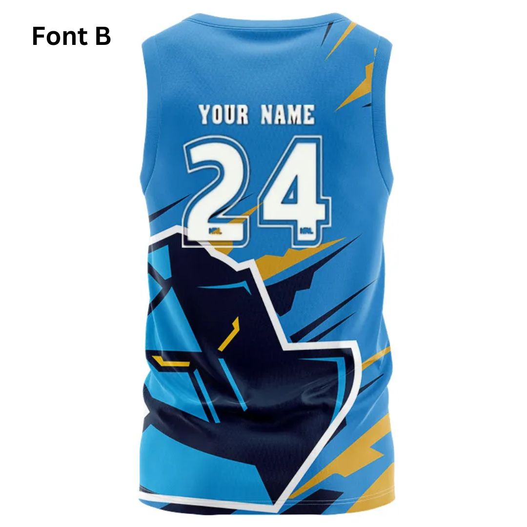 Gold Coast Titans 2024 Ignition Fishing Singlet