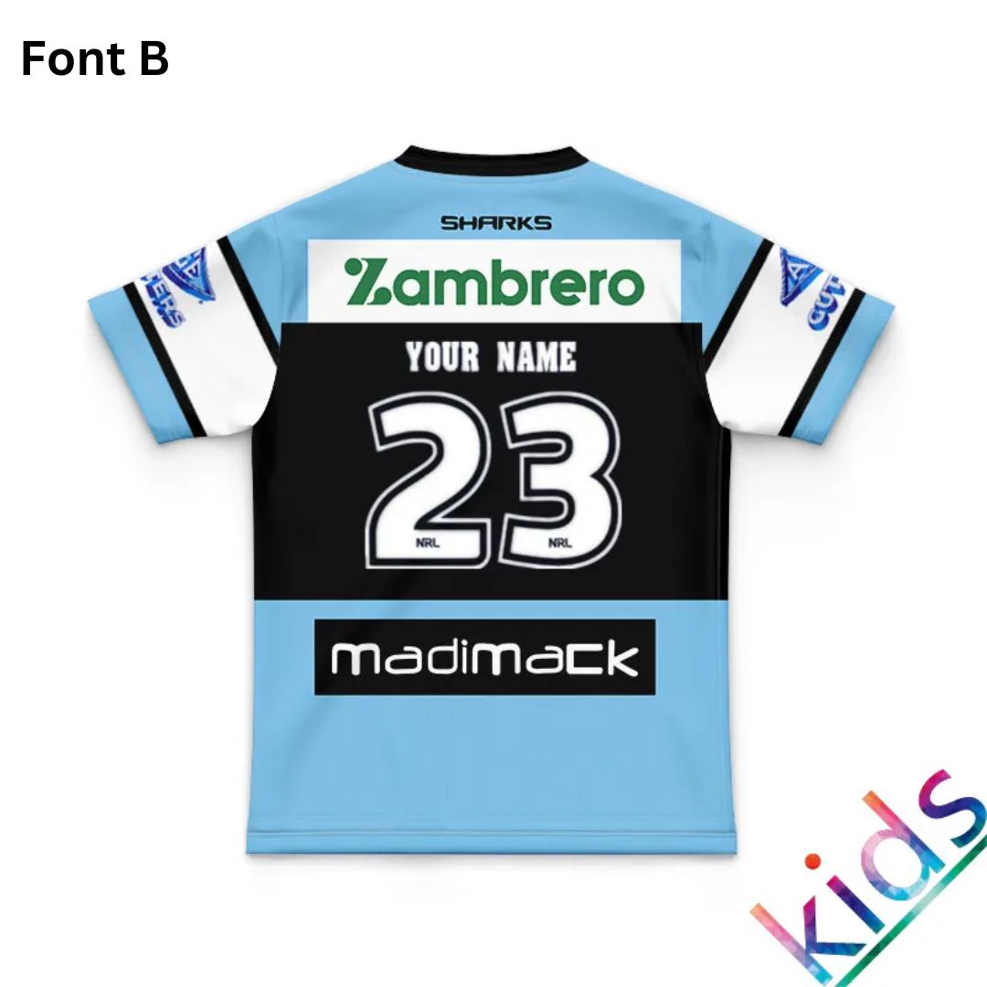 Cronulla Sutherland Sharks 2024 Kids Home Jersey