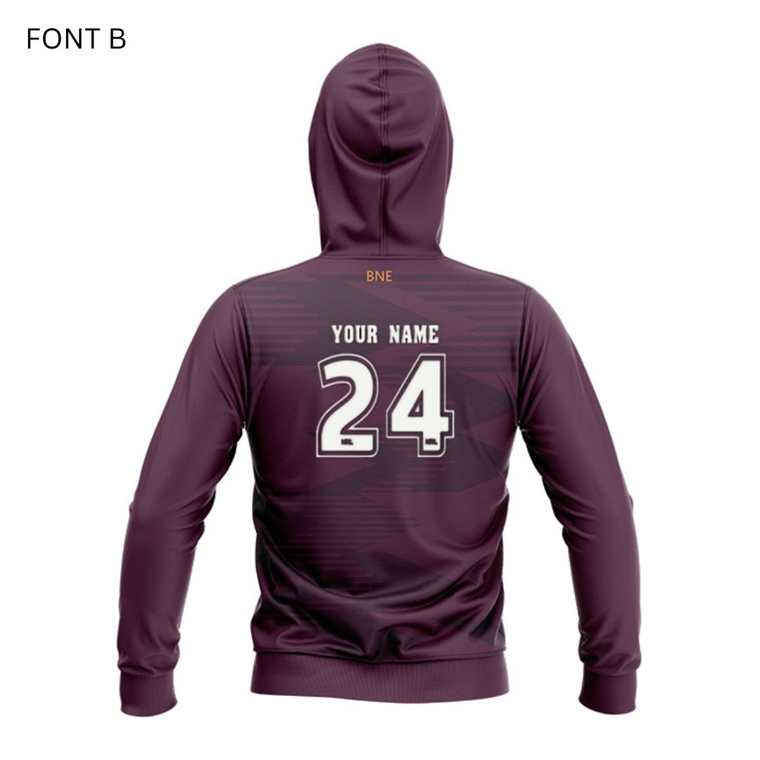 Brisbane Broncos 2024 Run Out Hoodie With Zipper