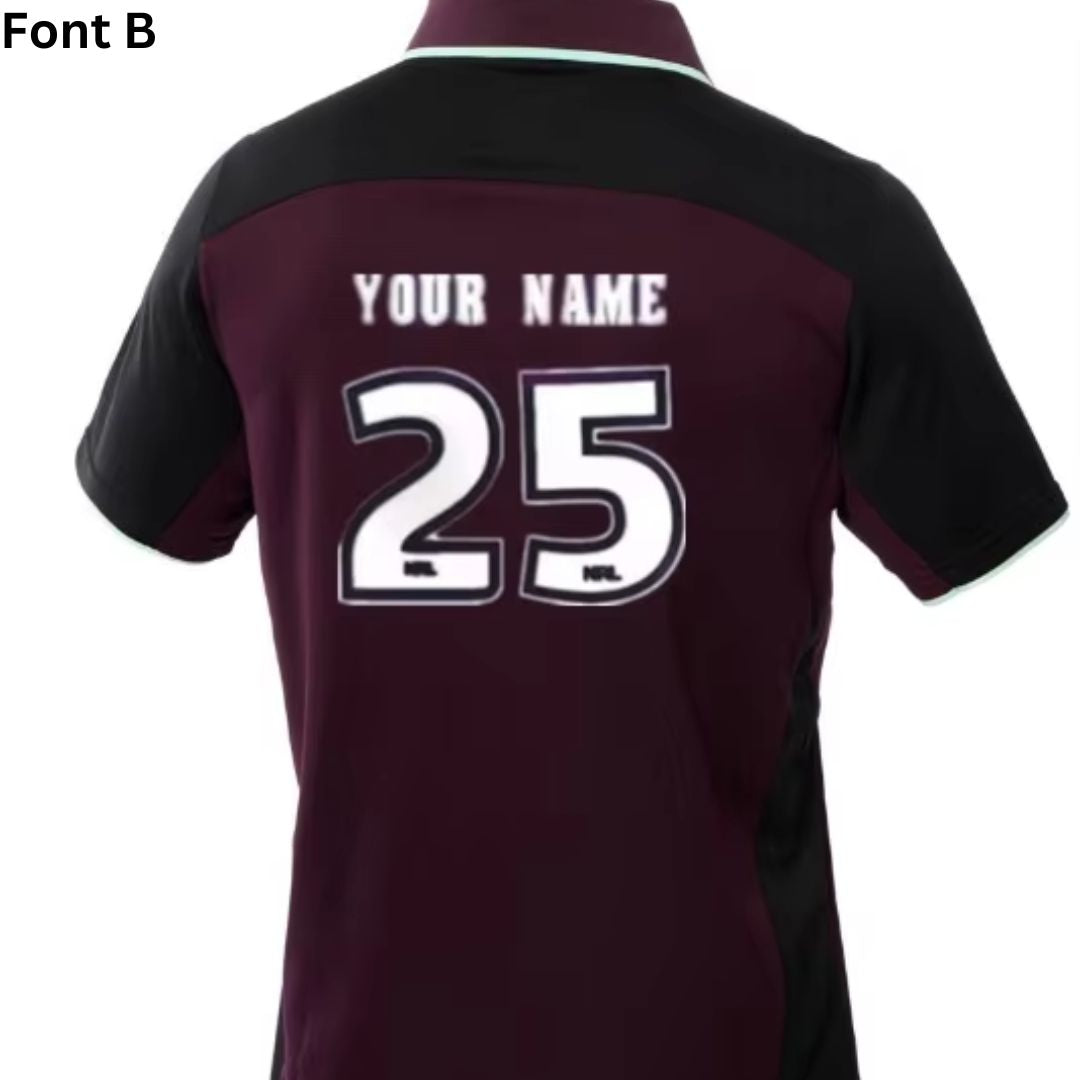 Brisbane Broncos 2025 Black Sleeve Polo Shirt