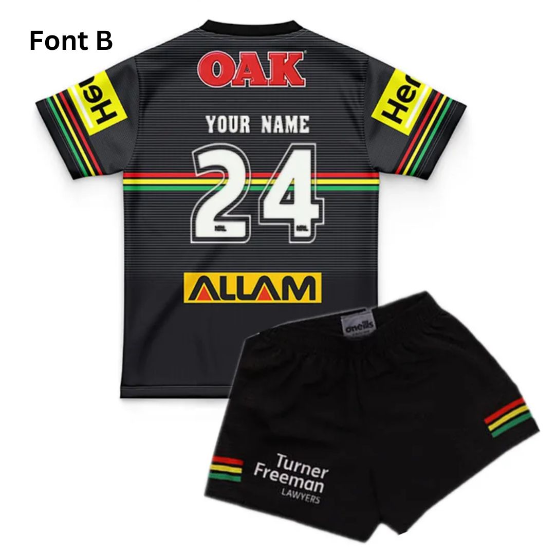Penrith Panthers 2024 Kids Home Jersey and Shorts Kit