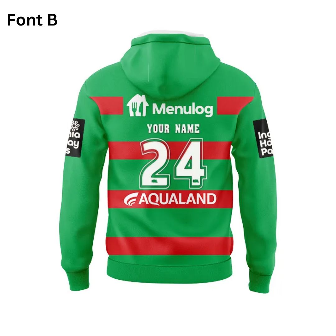 South Sydney Rabbitohs 2024 Away Hoodie With Zipper