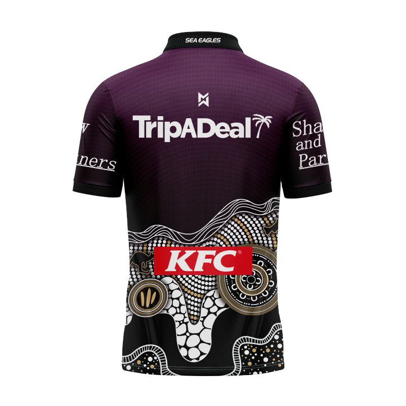 Manly Warringah Sea Eagles 2025 Indigenous Polo Shirt