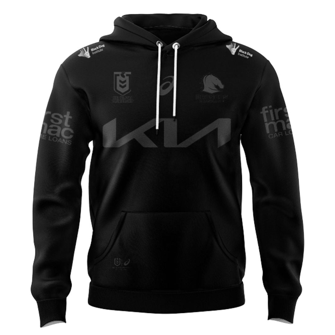 Brisbane Broncos 2025 Black Hoodie